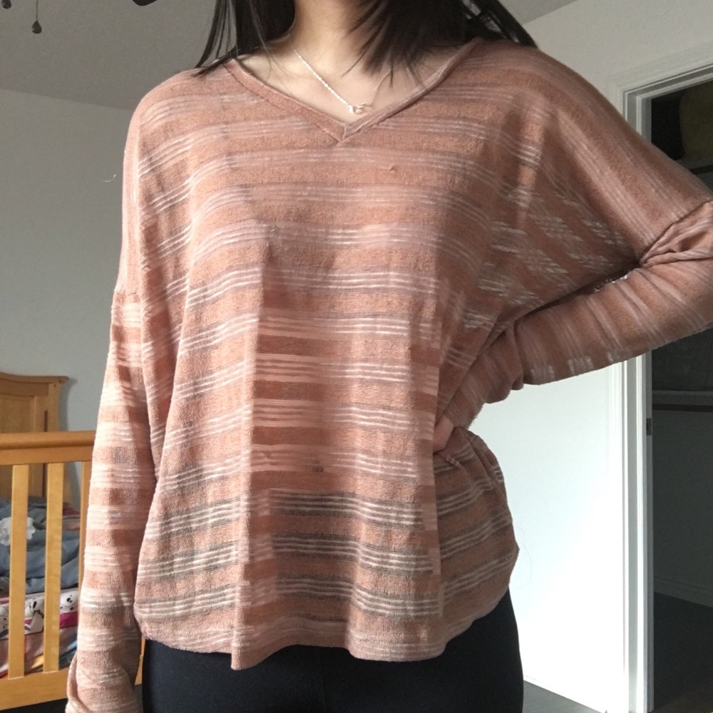 Forever 21 Sheer Striped Tee